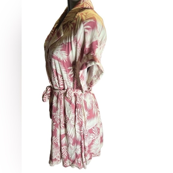 Torrid Mini Dress Rayon Palms Button Size 00 - Picture 5 of 11